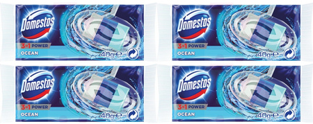 DOMESTOS POWER 3w1 Kostka WC Ocean Zapas Wkład 40g x4