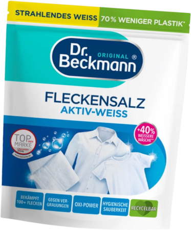 DR. BECKMANN AKTYWNA BIEL SÓL DO ODPLAMIANIA PRANIA BIAŁEGO ODPLAMIACZ 400G