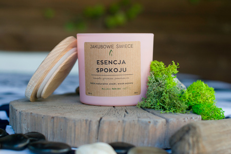 JAKUBOWE ŚWIECE Esencja Spokoju Zapachowa Świeca Sojowa z Naturalnymi Olejkami 180g