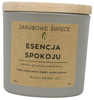 JAKUBOWE ŚWIECE Esencja Spokoju Zapachowa Świeca Sojowa z Naturalnymi Olejkami 180g Ręcznie Robiona z Pokrywką