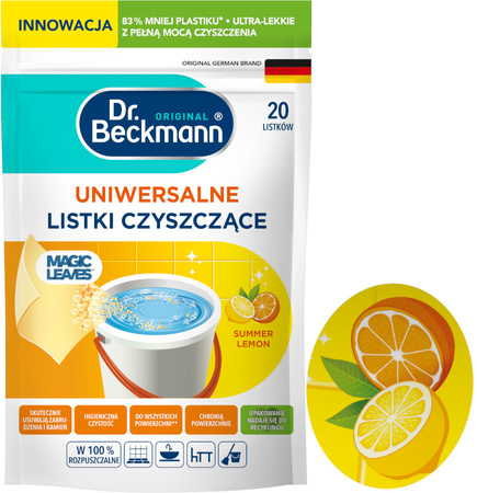 Dr. Beckmann Magic Leaves Listki Czyszczące Uniwersalne Rozpuszczalne x20