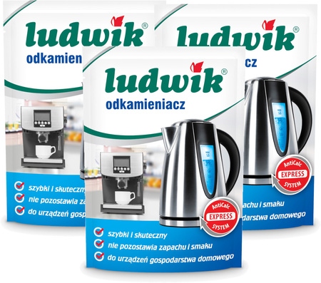 LUDWIK Odkamieniacz AntiCalc Ekspres Czajnik 20g x3