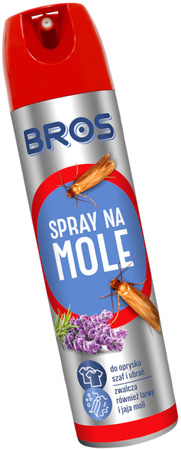 BROS Aerozol Lawendowy Spray Skuteczny na Mole Odzieżowe Larwy i Jaja 150ml