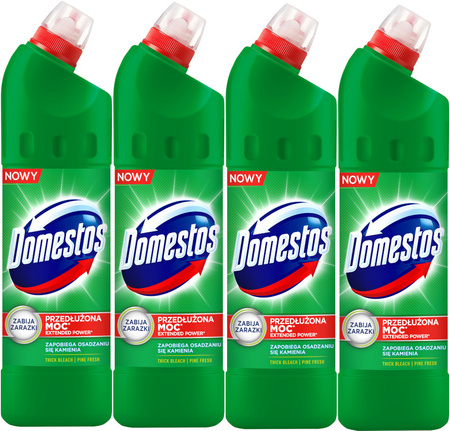 DOMESTOS Extended Power Płyn do WC Pine Fresh 4x750ml