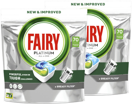 FAIRY PLATINUM All in 1 Kapsułki do Zmywarki 70 szt x2