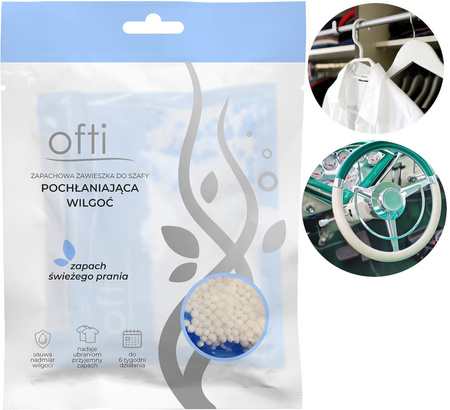 OFTI Zawieszka Zapachowa do Szafy Samochodu Pochłaniacz Wilgoci 3-6 Tygodni