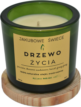 JAKUBOWE ŚWIECE - DRZEWO ŻYCIA  Świeca Sojowa Zapachowa z Naturalnymi Olejkami 180g