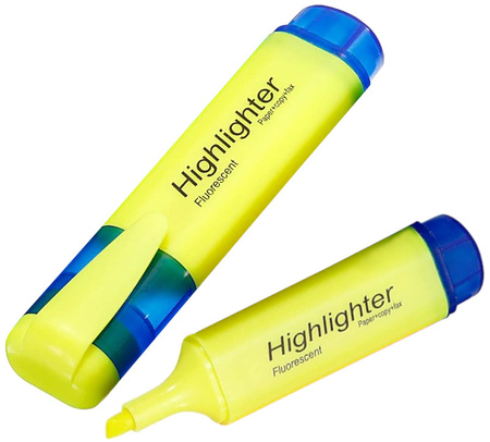 Marker Zakreślacz w Różnych Kolorach Szeroka Końcówka, Zestaw 3 Pisaki