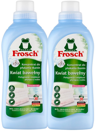 Frosch Ekologiczny Kwiat Bawełny Koncentrat Płyn do Płukania Tkanin 750ml x2