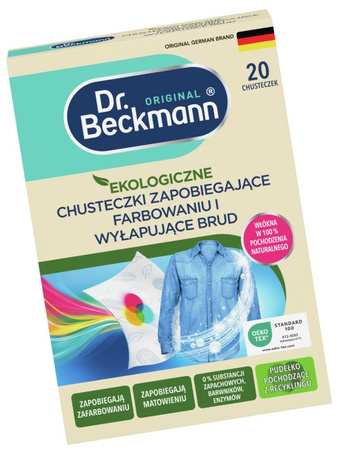 Dr. Beckmann Ekologiczne Chusteczki Wyłapujące Kolor Usuwające Brud 20 szt