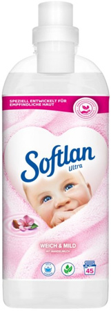 Softlan Ultra Koncentrat Weich&Mild Biały Płyn do Płukania Tkanin 45p DE