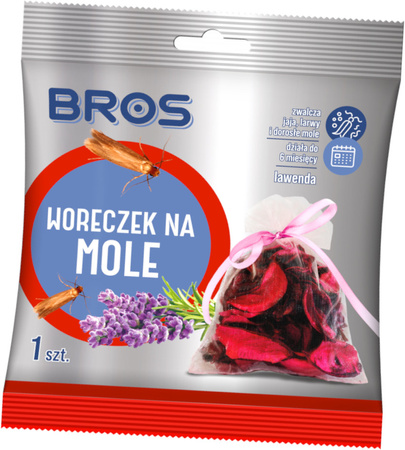 Woreczek na Mole Odzieżowe Lawendowy BROS: Ochrona i Świeżość do Szafy 6mcy