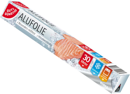 Folia Aluminiowa GUT & GUNSTIG do Pieczenia Grillowania Mrożenia MOCNA 30 m
