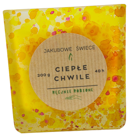 JAKUBOWE ŚWIECE Ciepłe Chwile Zapachowa Świeca Sojowa z Naturalnymi Olejkami 200g