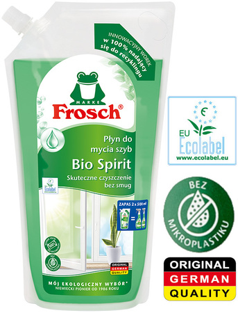 Frosch Ekologiczny Płyn do Mycia Szyb Bio Spirit Bez Smug Zapas XL 1000ml