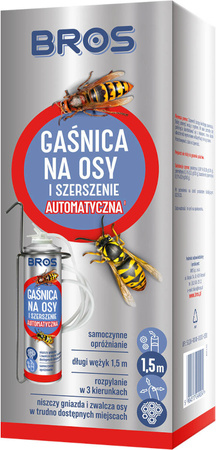 Gaśnica Automatyczna na Osy i Szerszenie BROS - Usuwanie Gniazd +1,5m Rurka
