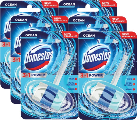 DOMESTOS POWER 3w1 Kostka WC Wymienny Wkład Ocean x6