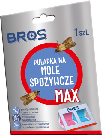 BROS Pułapka Lep na Mole Spożywcze MAX bez Środków Owadobójczych 3 m-c