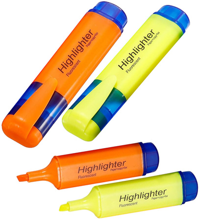 Marker Zakreślacz w Różnych Kolorach Szeroka Końcówka, Zestaw 3 Pisaki