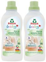 2x Frosch Baby Płyn Koncentrat do Płukania Zmiękczania Tkanin 750ml 30 prań