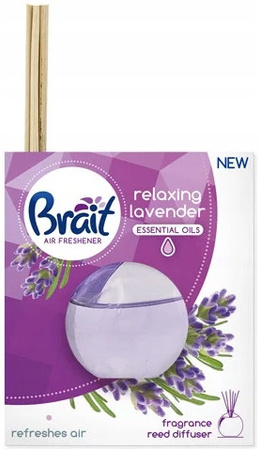 Brait Odświeżacz Patyczki Zapachowe Relaxing Lavender 40 ML Relaks i Spokój