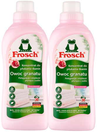 FROSCH Ekologiczny Płyn do Płukania Zmiękczania Tkanin Granat Koncentrat 750ml x2