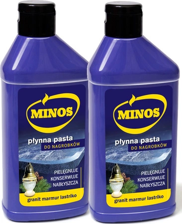 MINOS Pasta Płynna do Czyszczenia Nagrobków i Kamienia 2x270ml