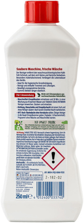 HEITMANN Czyścik 3w1 Płyn do Higienicznego Mycia i Czyszczenia Pralki 250ml