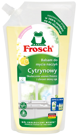 Frosch Ekologiczny Cytrynowy Balsam do Mycia Naczyń Zapas 1000ml