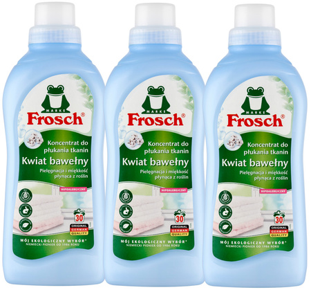 Frosch Ekologiczny Kwiat Bawełny Koncentrat Płyn do Płukania Tkanin 750ml x3