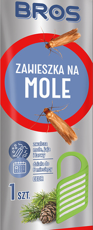 BROS Zawieszka na Mole do Garderoby Ochrona Ubrań Przeciw Molom Cedrowa