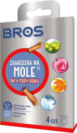 BROS - Zawieszki na Mole 4 Pory Roku: Skuteczna Ochrona Odzieży 4 sztuki