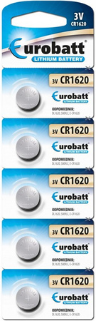 EUROBATT Bateria Litowa CR1620 - 3V Zestaw 5 szt