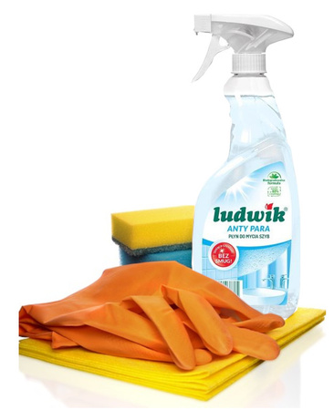 Ludwik Anty Para Płyn do Mycia Szyb Luster Blatu Bez Smug i Zacieków 600 ml