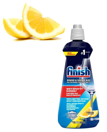 Finish Płyn Nabłyszczający do Naczyń Nabłyszczacz do Zmywarki LEMON 400ml