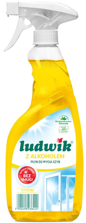 LUDWIK Płyn do Mycia Szyb i Glazury z Alkoholem Lemon BIO 600ml