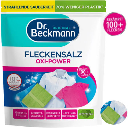 DR. BECKMANN OXI-POWER SÓL DO ODPLAMIANIA PRANIA KOLOROWEGO ODPLAMIACZ 400G