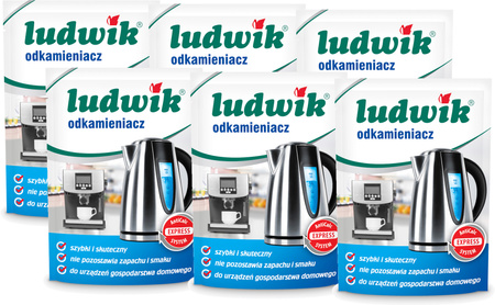 LUDWIK Odkamieniacz AntiCalc Ekspres Czajnik 20g x6