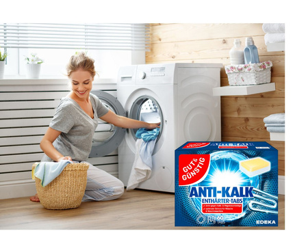 Gut & Gunstig Tabletki Odkamieniacz do Pralki (z Praniem) na Kamień 60 szt