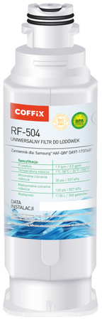 Filtr Wody do Lodówki Samsung HAF-QIN DA97-17376B DA97-17376B DA97-08006C COFFIX RF-504