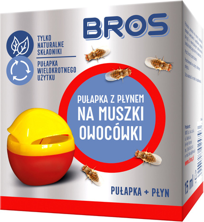BROS Pułapka Aromatyczna na Muszki Owocówki - Ekologiczna bez chemii