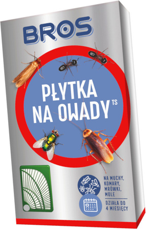 BROS Płytka Pułapka na Owady Latające i Biegające Odstraszacz Insektów do 4 mcy x5
