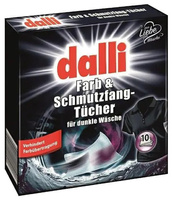 Chusteczki do Prania Ciemnych Tkanin DALLI 10 szt Ochrona Czarnego Koloru