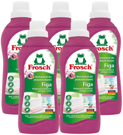 FROSCH Ekologiczny Koncentrat Płyn do Płukania Zmiękczania Tkanin 750ml x5