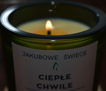 JAKUBOWE ŚWIECE Ciepłe Chwile Zapachowa Świeca Sojowa z Naturalnymi Olejkami 180g