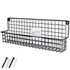 Półka ścienna na przyprawy metalowa czarna loft 39,5x6,5x14cm