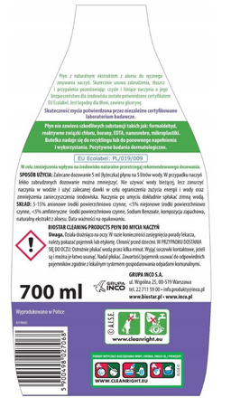 BIOSTAR ekologiczny płyn do mycia naczyń z naturalnym aloesem 700 ml