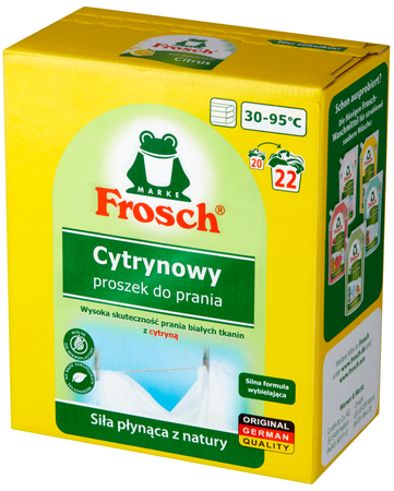 Frosch Ekologiczny Proszek do Prania Cytrynowy do Białego 1,45 kg (22 prania)