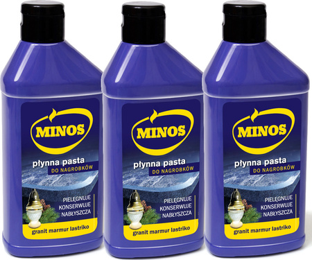 MINOS Pasta Płynna do Czyszczenia Nagrobków i Kamienia 3x270ml