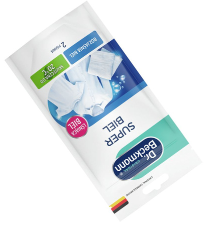 Dr. Beckmann Super Biel Wybielacz Rozjaśniacz do Prania Tkanin 80g 2 prania